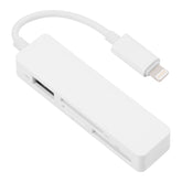 Lector de tarjetas multifunción 4 en 1 MS + SD + TF + USB2.0 para dispositivos de 8 pines, 8 pines
